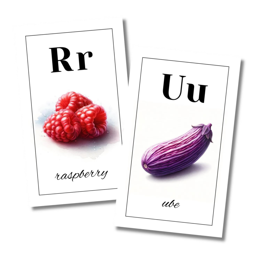 Cover image for Printable fruit and veggie cards