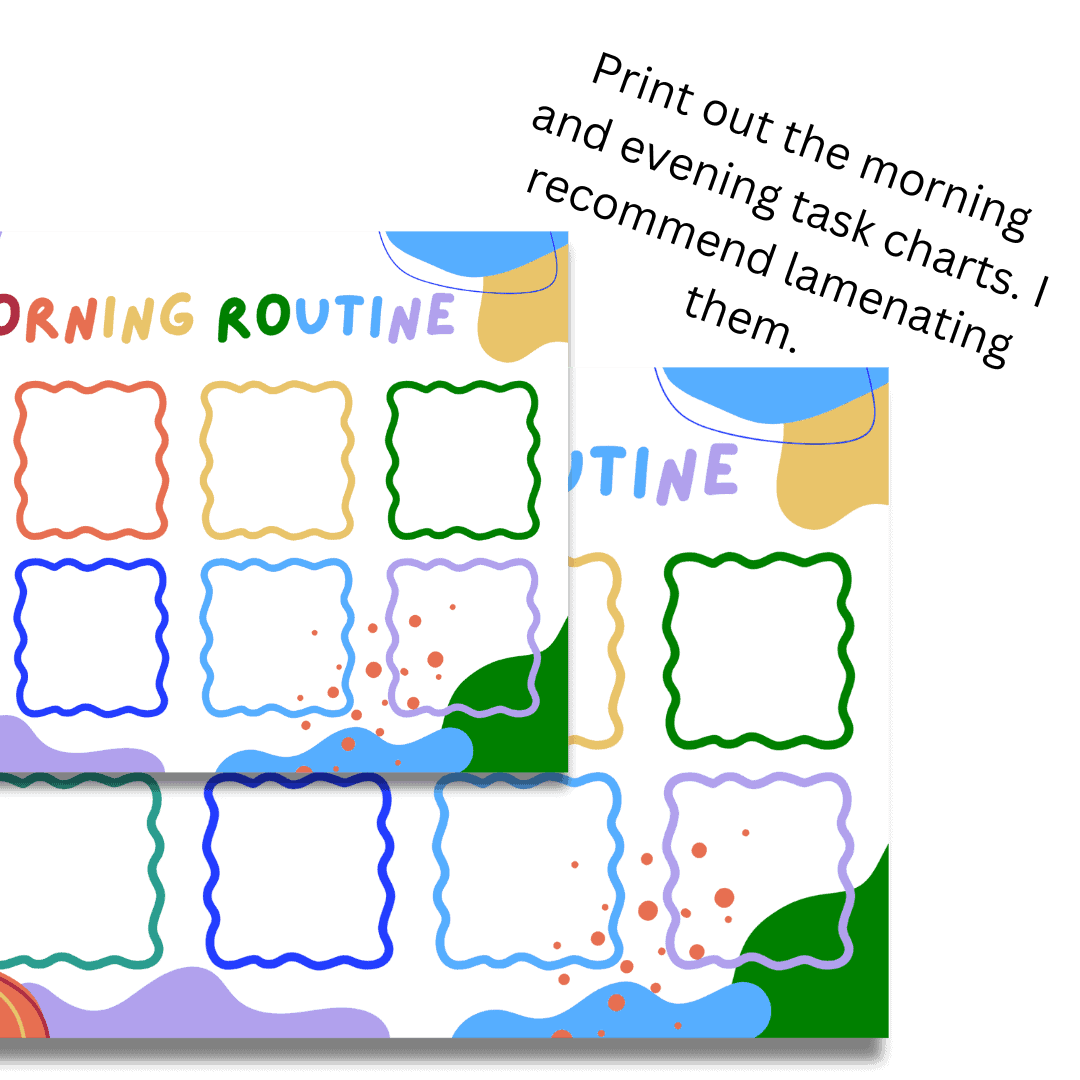 Morning & Night Routine Chart in Rainbow - Image 2