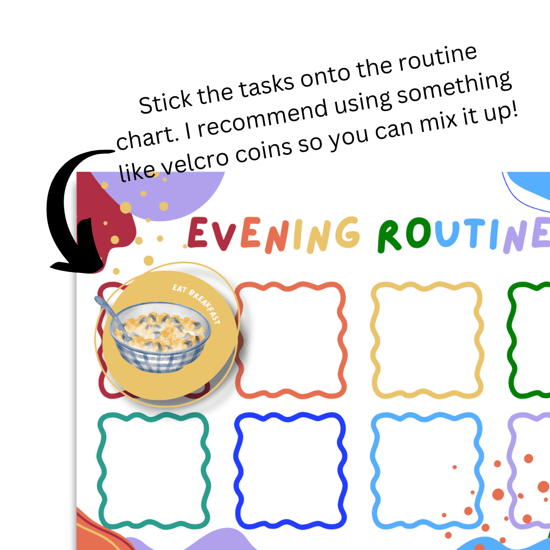 Morning & Night Routine Chart in Rainbow - Image 3