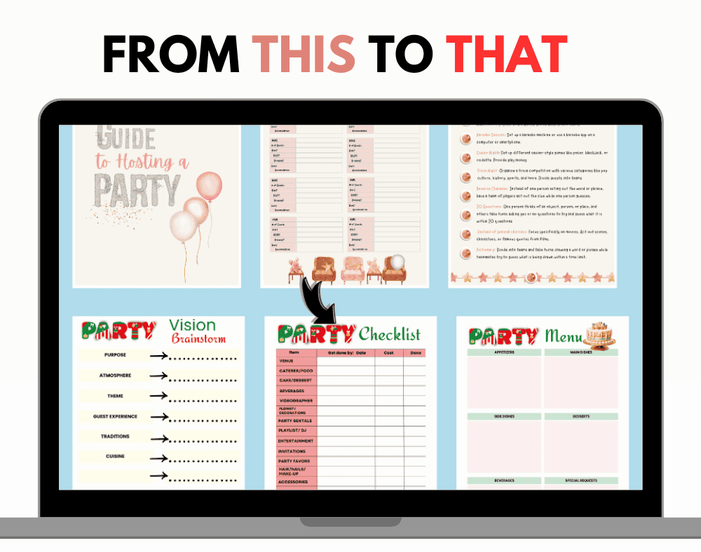 Party Hosting Guide & Planner (PLR Canva Template) - Image 2
