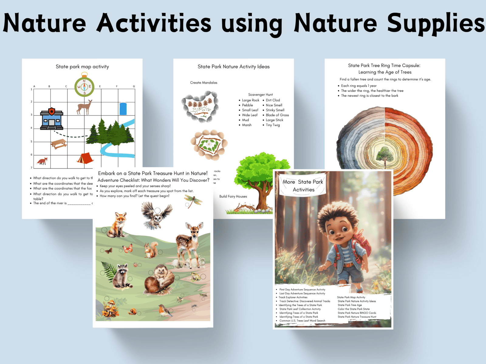 Kids State Park Activity Book (PLR Canva Template) - Image 6