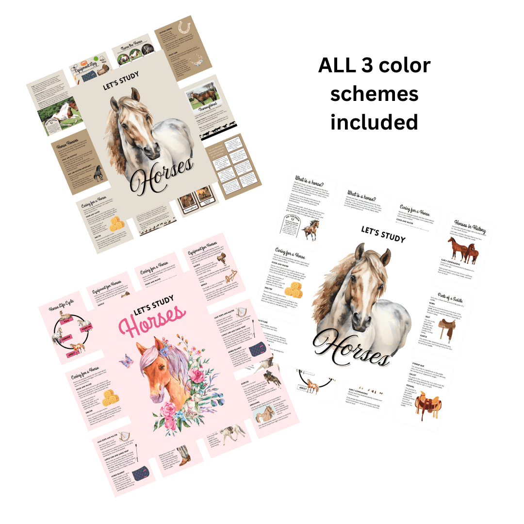 Unit Study: Horses (Brown, Pink & White Incl.) - Image 2