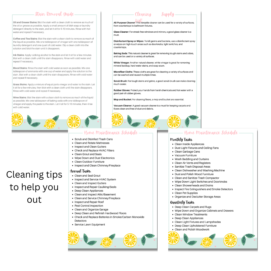 Printable Cleaning Planner (with Canva Template) - Image 2
