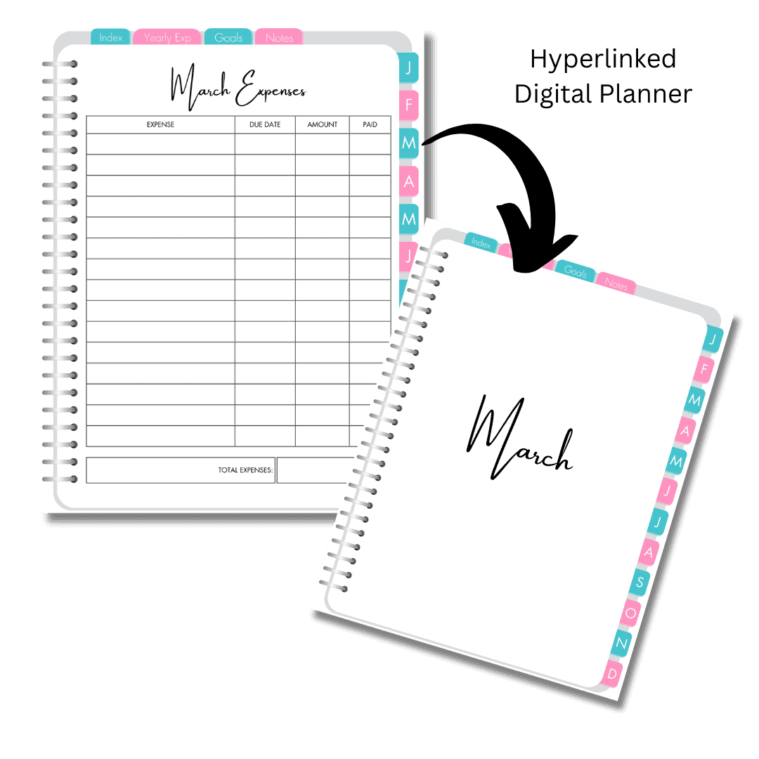 Digital Budget Planner in Pink & Blue - Image 2