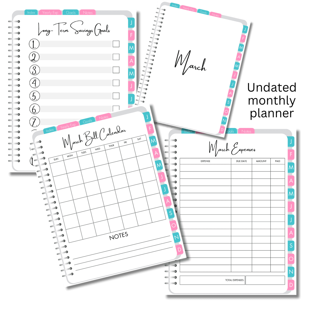 Digital Budget Planner in Pink & Blue - Image 3