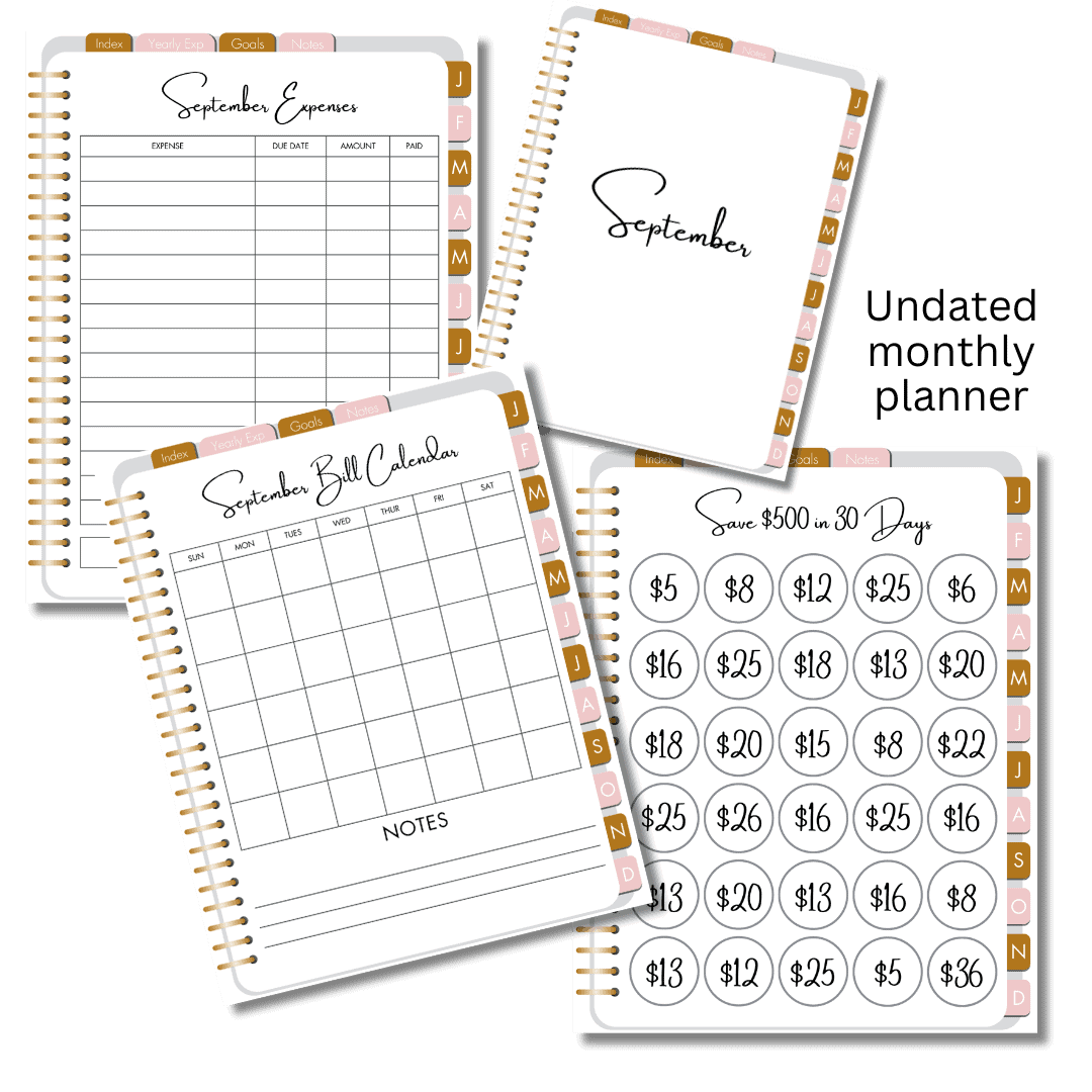 Digital Budget Planner in Pink & Gold - Image 2