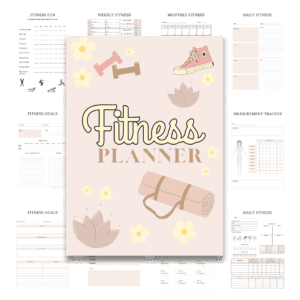 Cover image of printable fitness planner