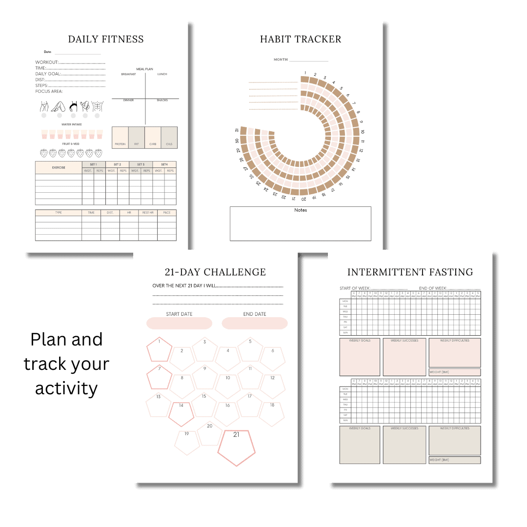 Printable Fitness Planner (with Canva Template) - Image 2