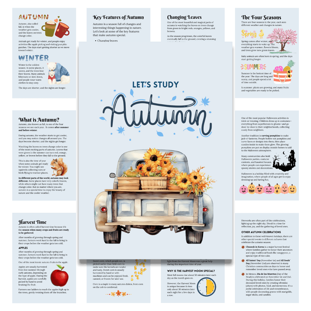 Unit Study: Autumn (Blue, Yellow & White Inc.) - Image 6