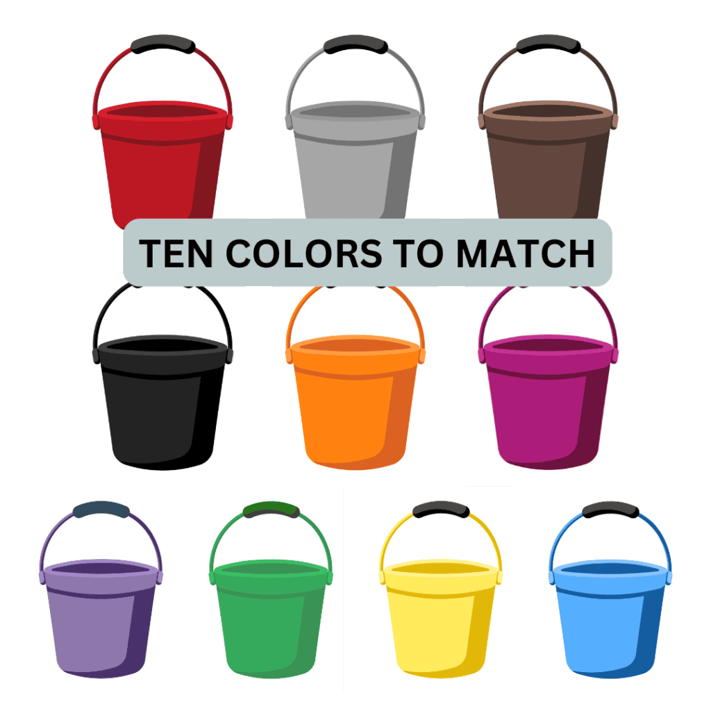 Print-and-Play Color Matching Buckets (with Canva template) - Digital ...