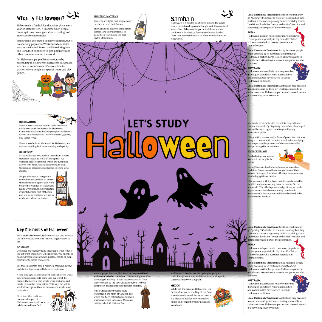 Unit Study: Halloween (Orange, Pink and White, incl.) - Image 7