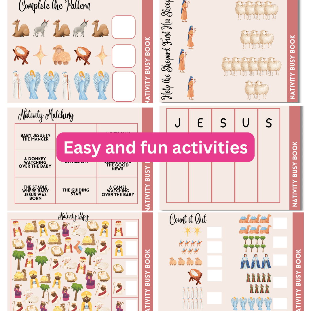 Nativity Busy Book in Pink - Image 4