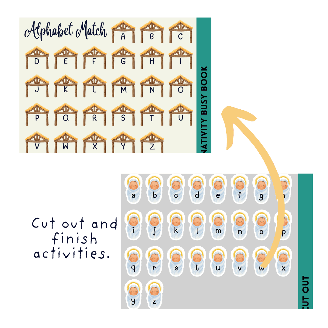 Nativity Busy Book in Teal - Image 3