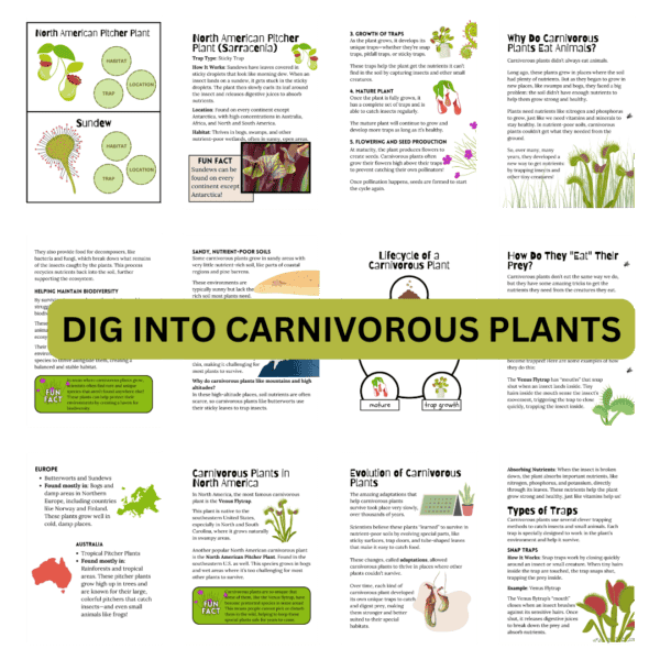 Unit Study: Carnivorous Plants - Digital Bakerie Shop