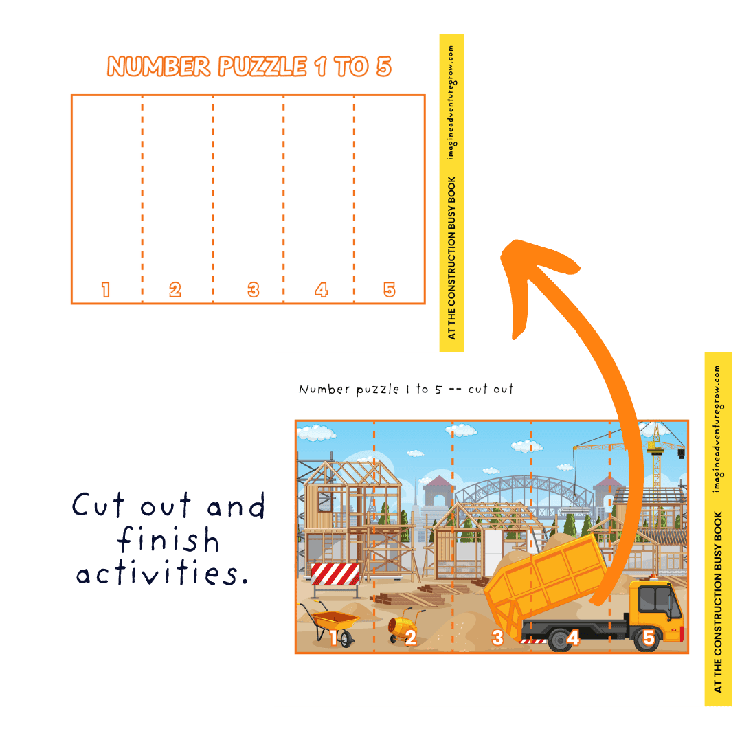 Construction Site Busy Book (Canva Template Included) - Image 3