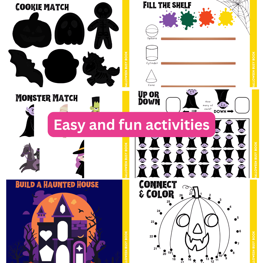 Halloween Busy Book in Yellow - Image 3