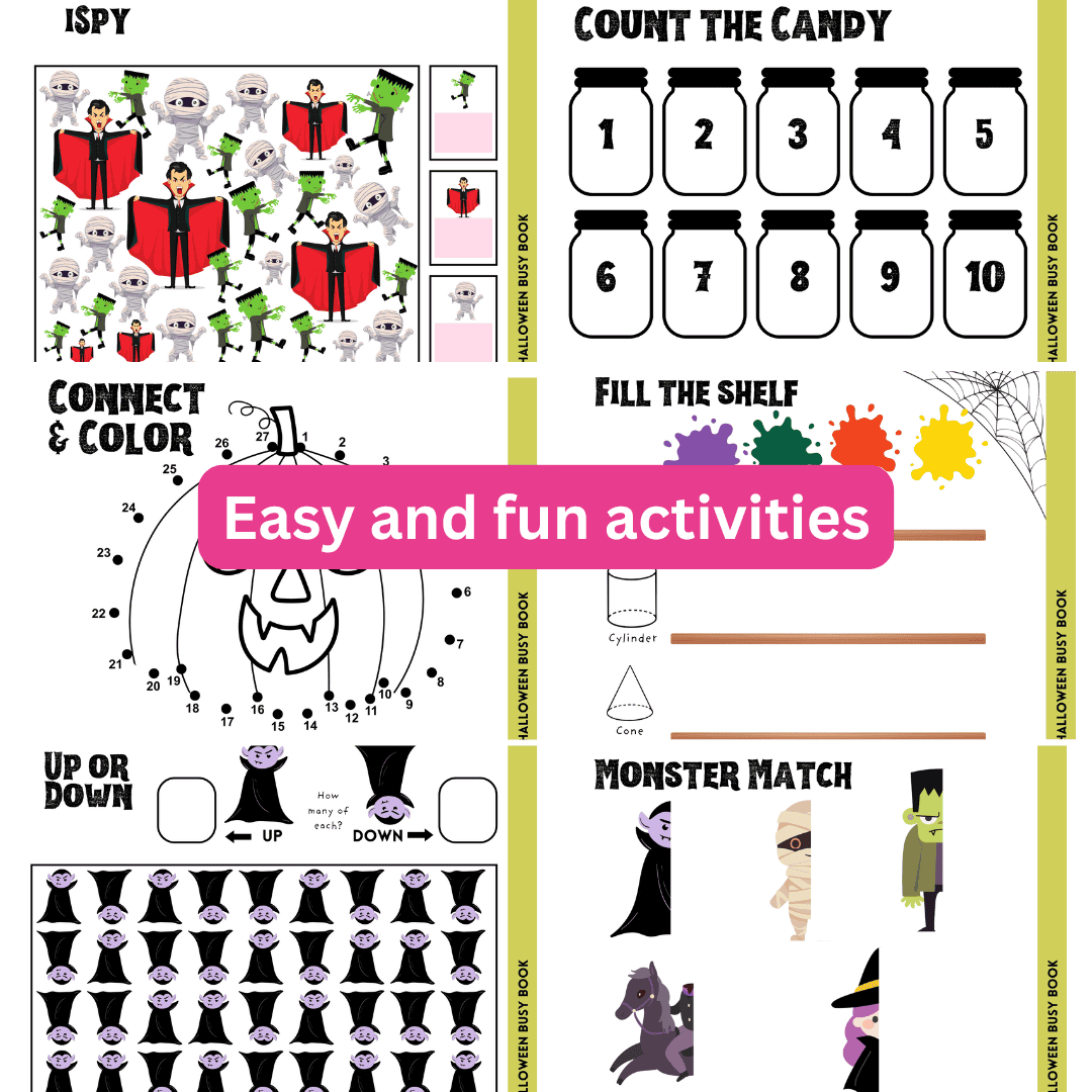 Halloween Busy Book in Green - Image 3