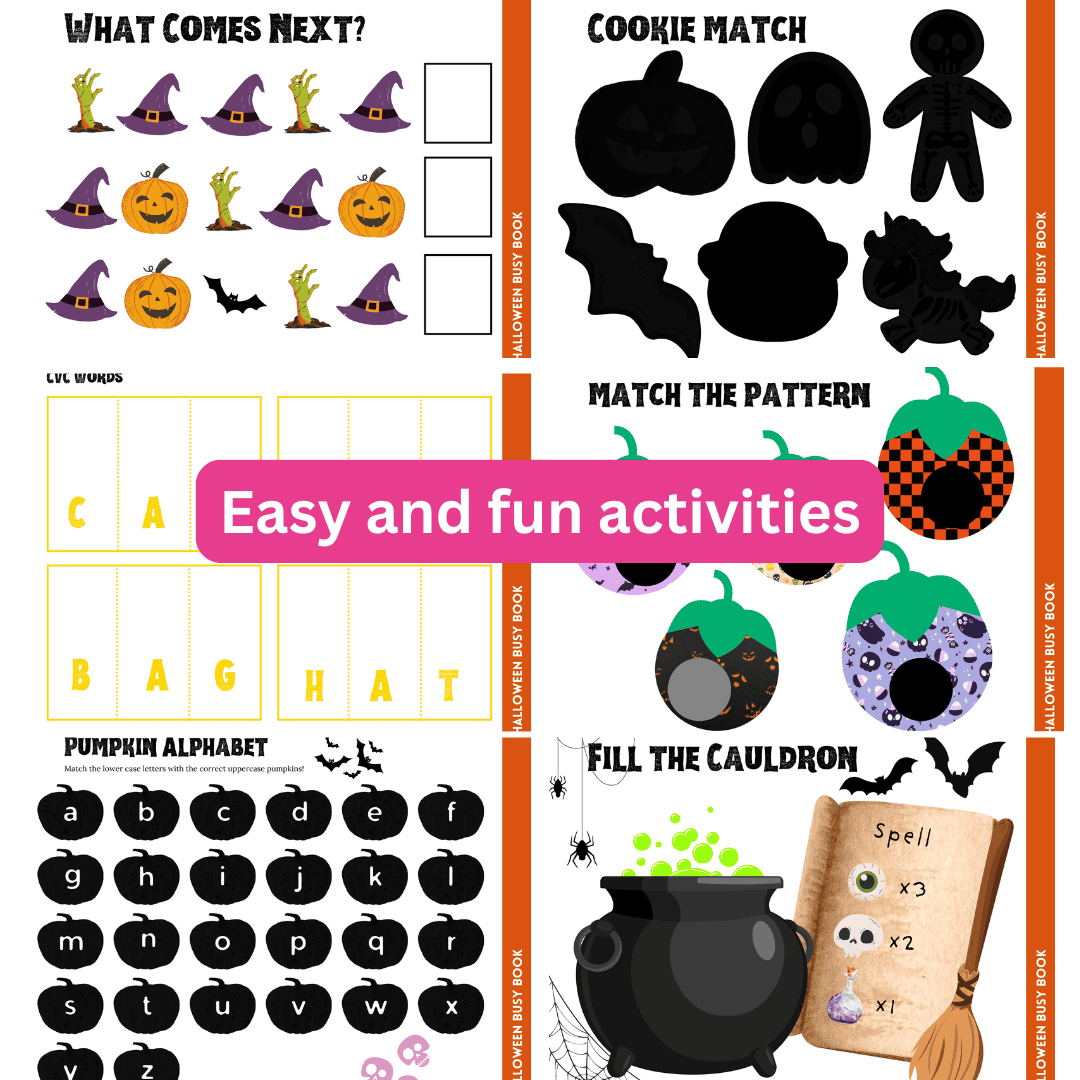 Halloween Busy Book in Orange - Image 3