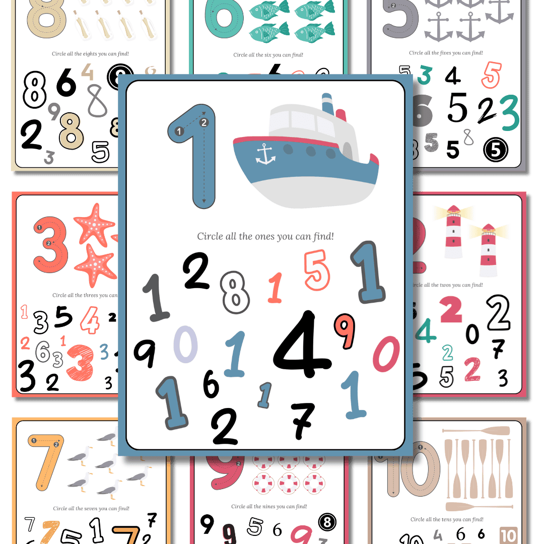 Cover image for numbers find and circle bundle