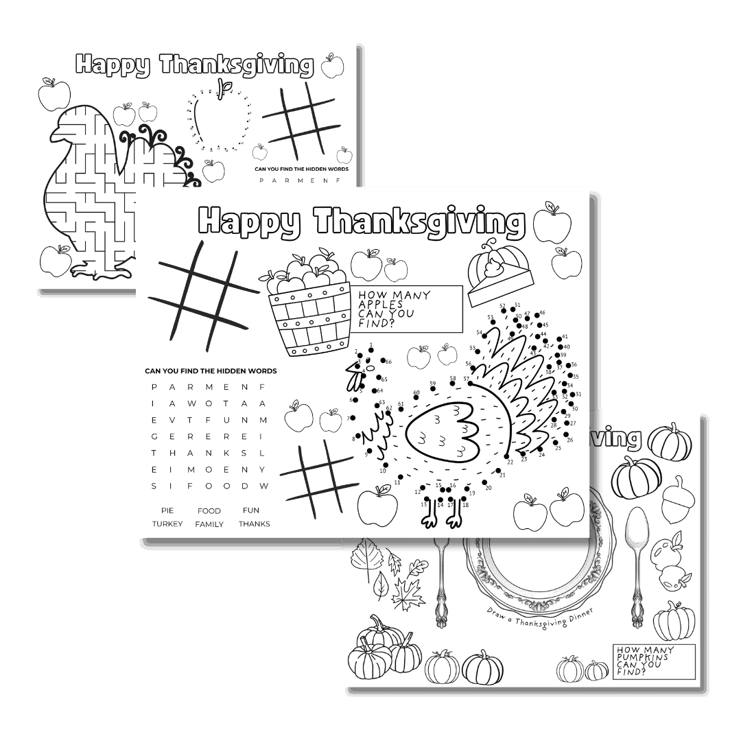 Thanksgiving Activity Placemat Pages - Image 2