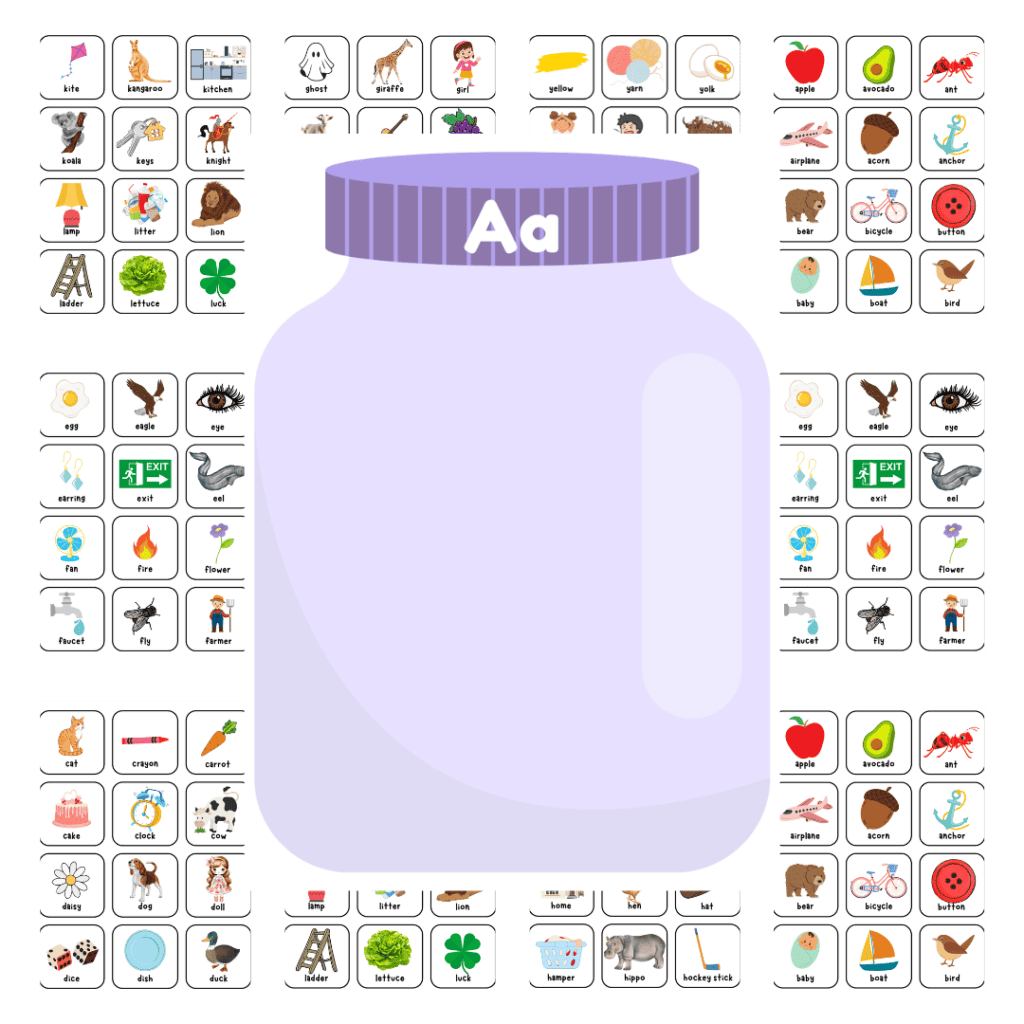 Word Work Abc Print-and-Play ABC Word Matching Game (with Canva template) - Digital ...