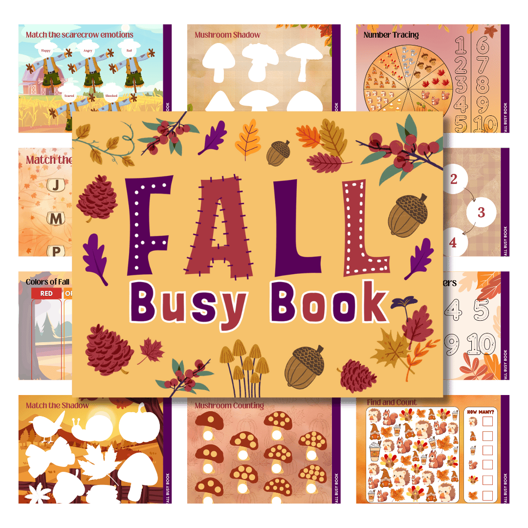 Purple fall busy book cover image
