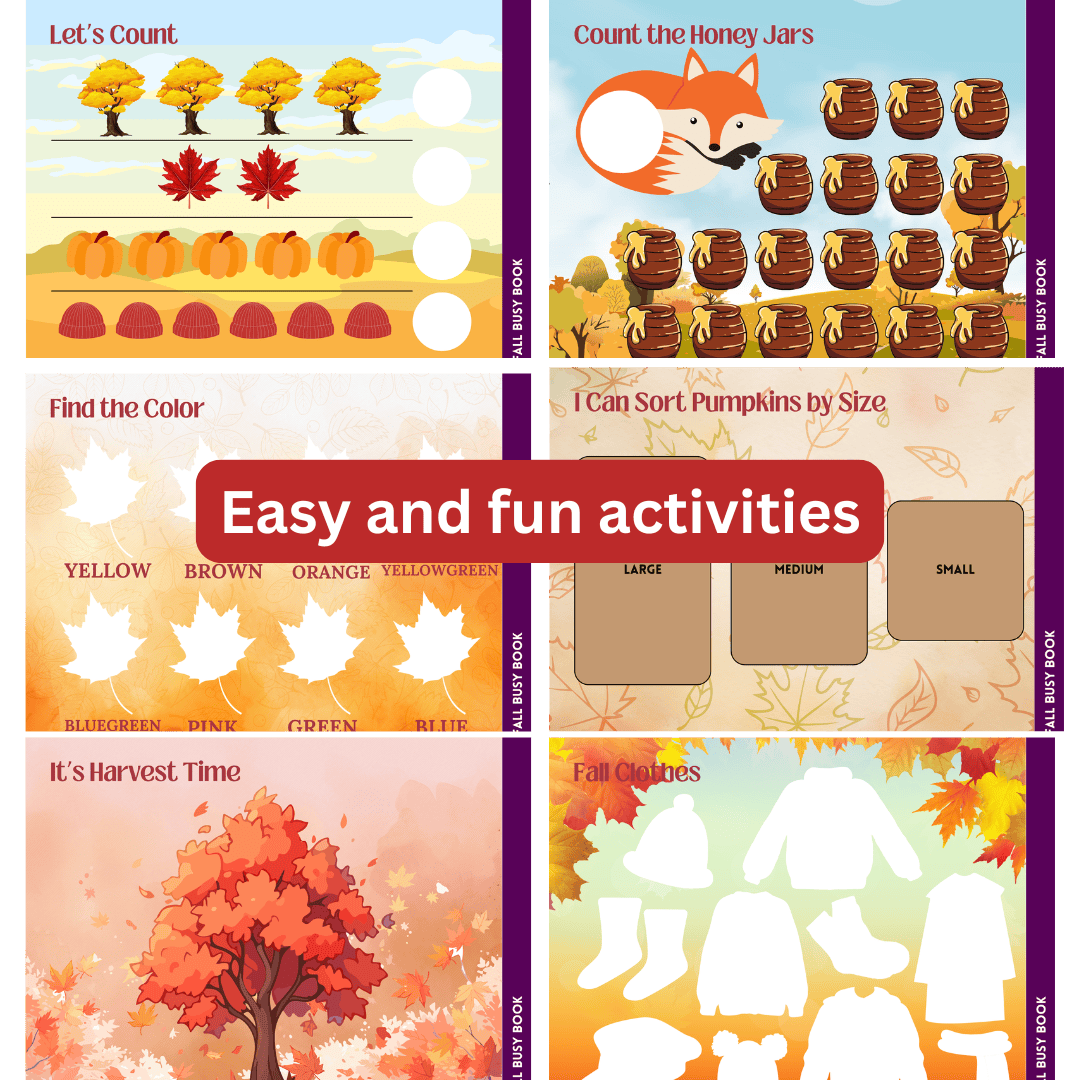 Fall Busy Book in Purple - Image 3