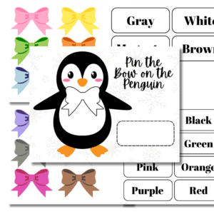 Penguin bow matching busy activity
