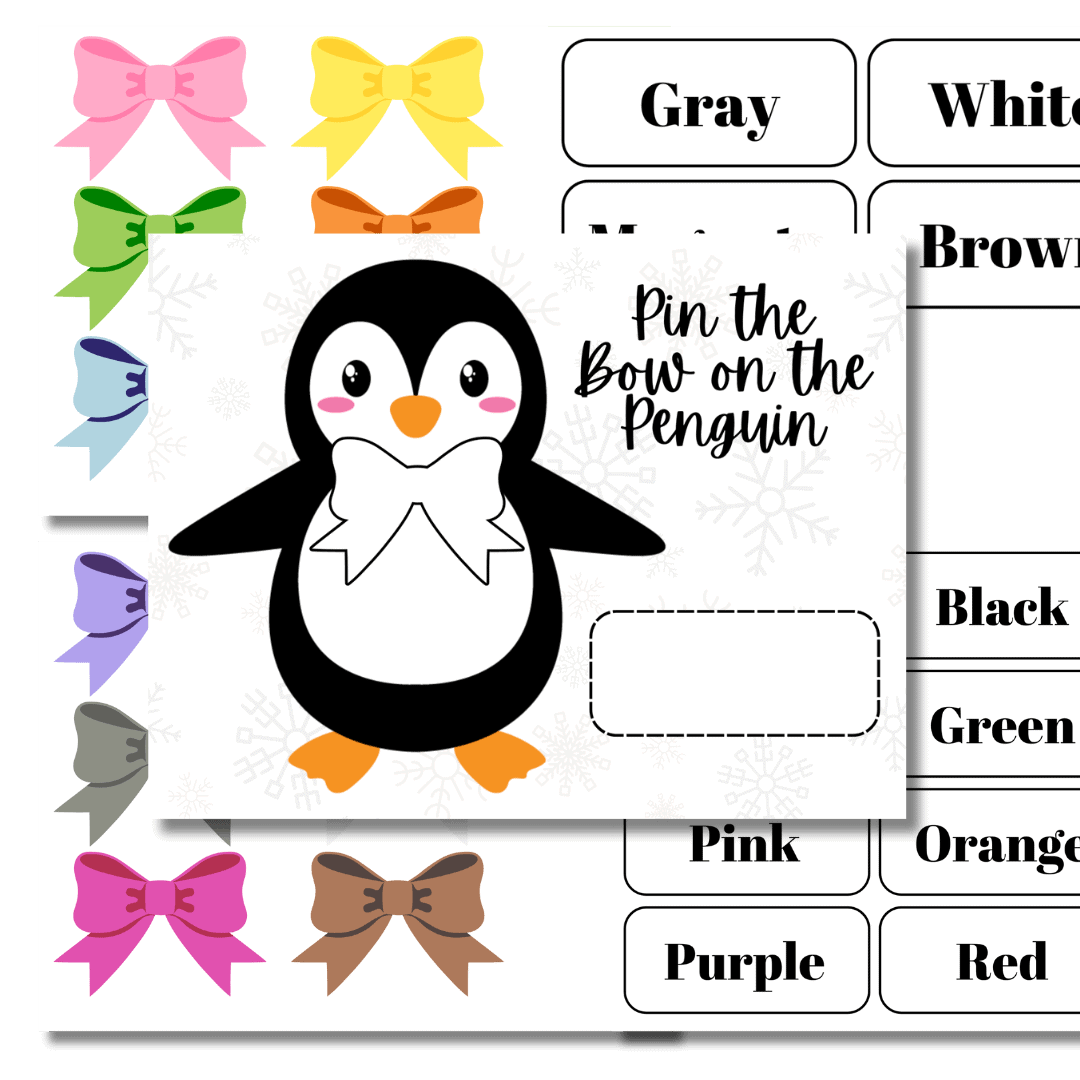 Penguin bow matching busy activity