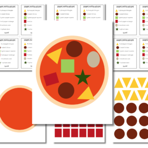 Cover for pizza shape matching activity