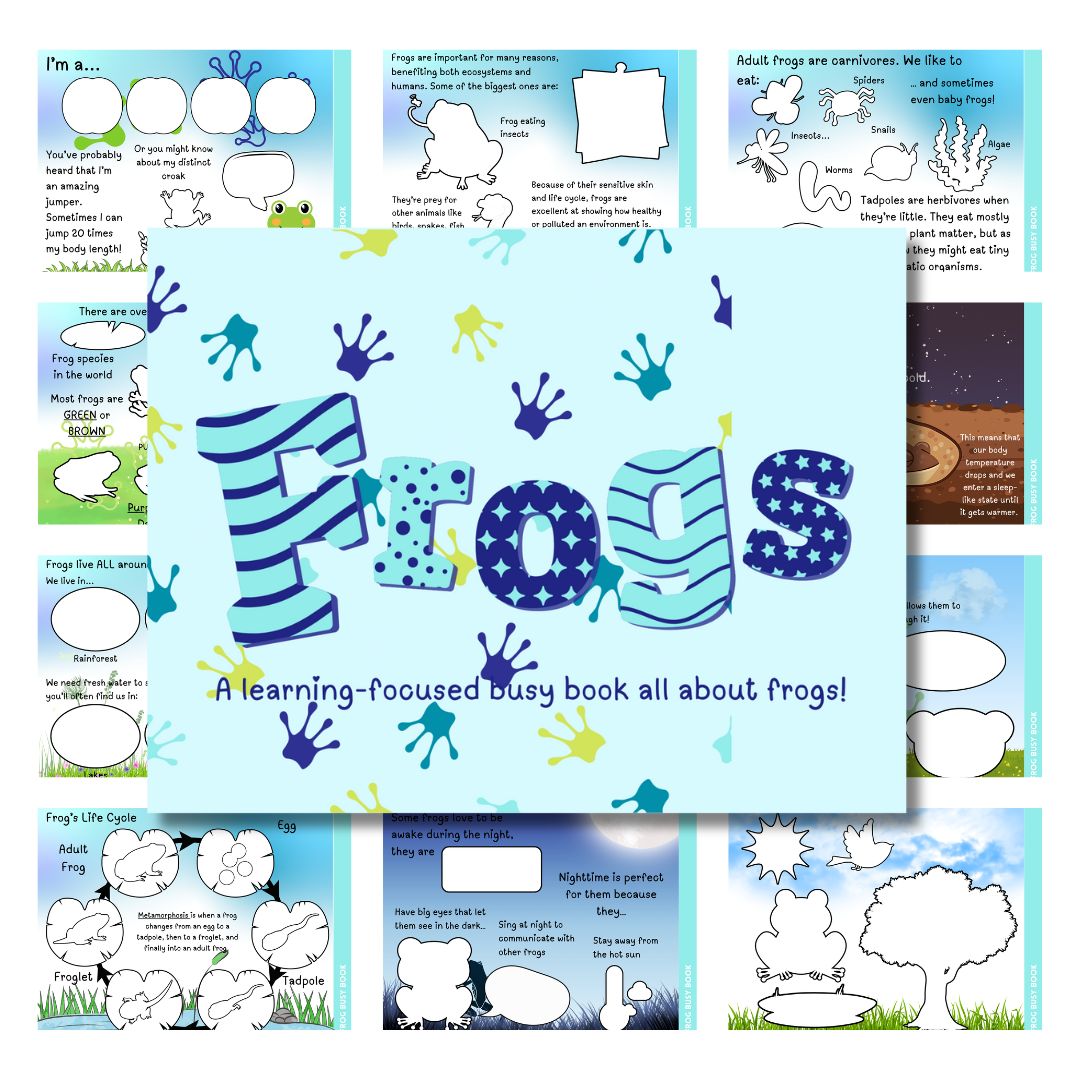 Blue Frogs busy book