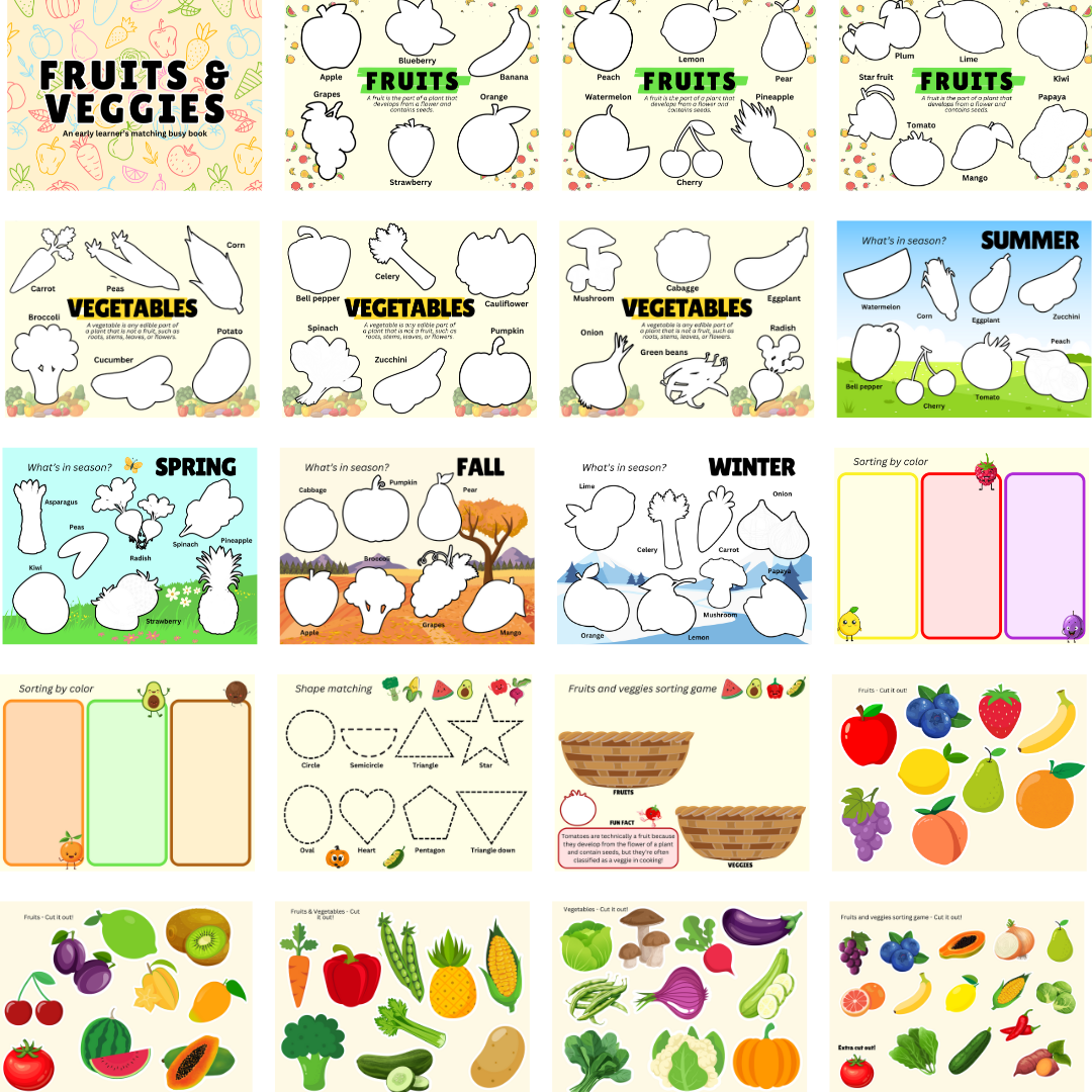 Fruit & Veggies Busy Book - Image 3