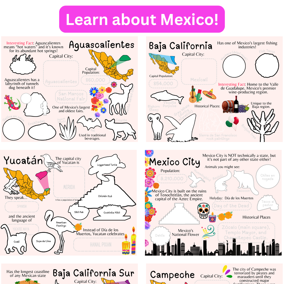Mexico Busy Book (Canva Template Included) - Image 2