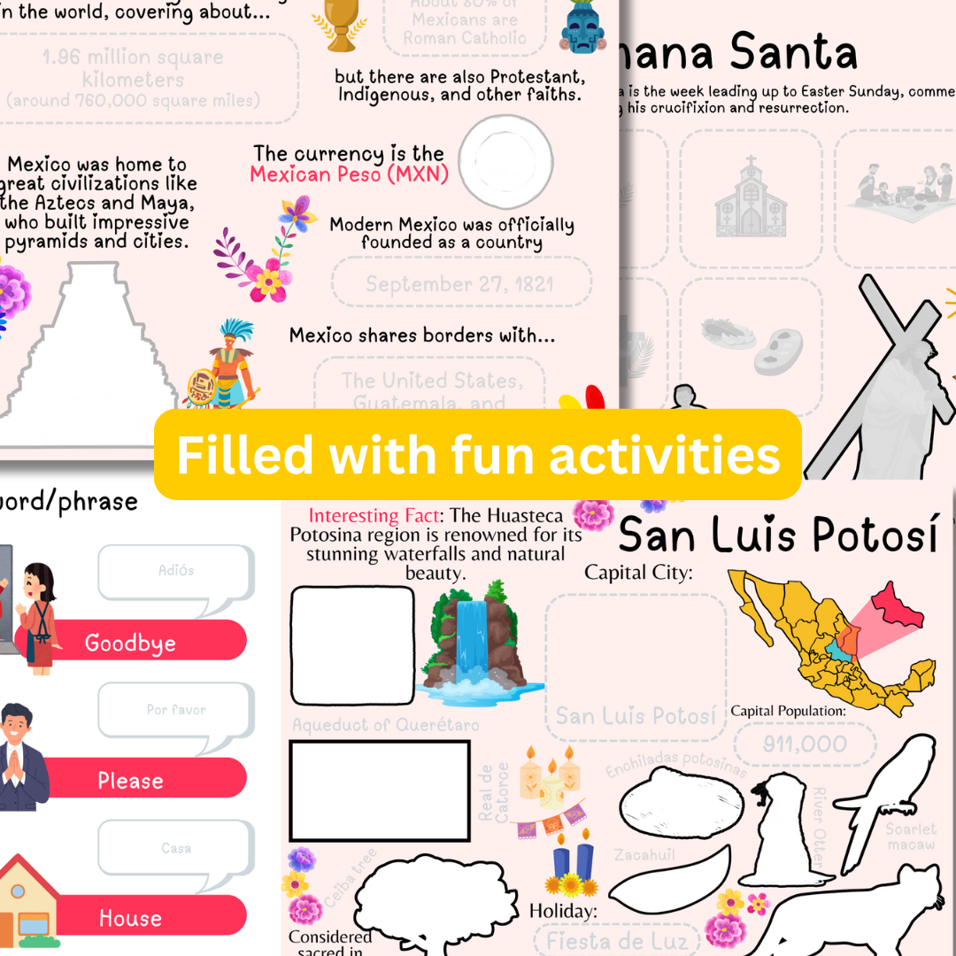 Mexico Busy Book (Canva Template Included) - Image 4