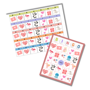 Animal Valentine Bingo