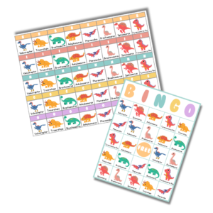 Dinosaur Bingo in Green