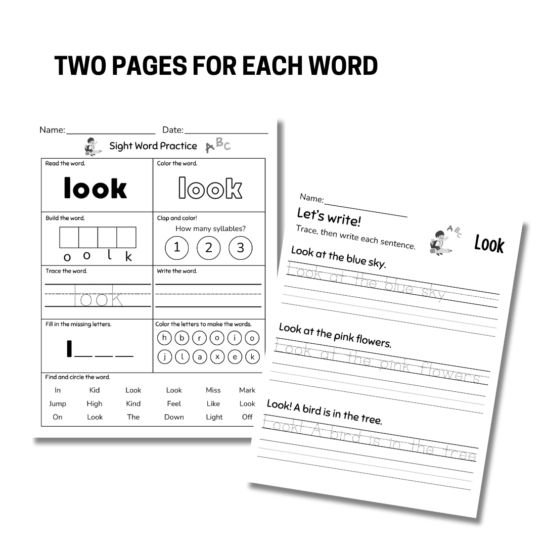 Spring Sight Words Worksheets - Image 2