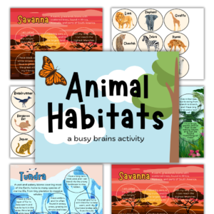 Animal habitats in blue