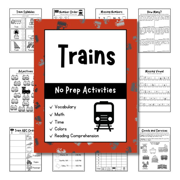 Trains No Prep Pack - Digital Bakerie Shop