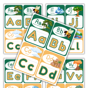 Earth-Themed ABC Tracing Cards