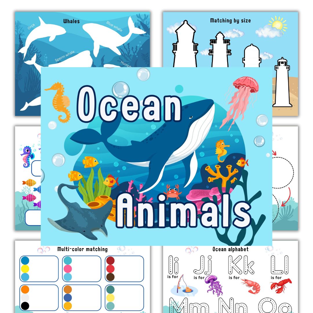 Blue Ocean Animals Busy Book