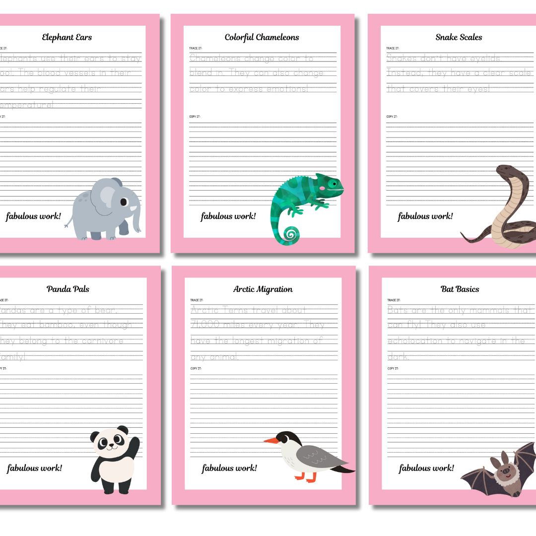 Weird Animal Facts Copywork - Image 2