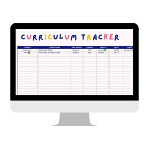 Cover image for curriculum Tracker