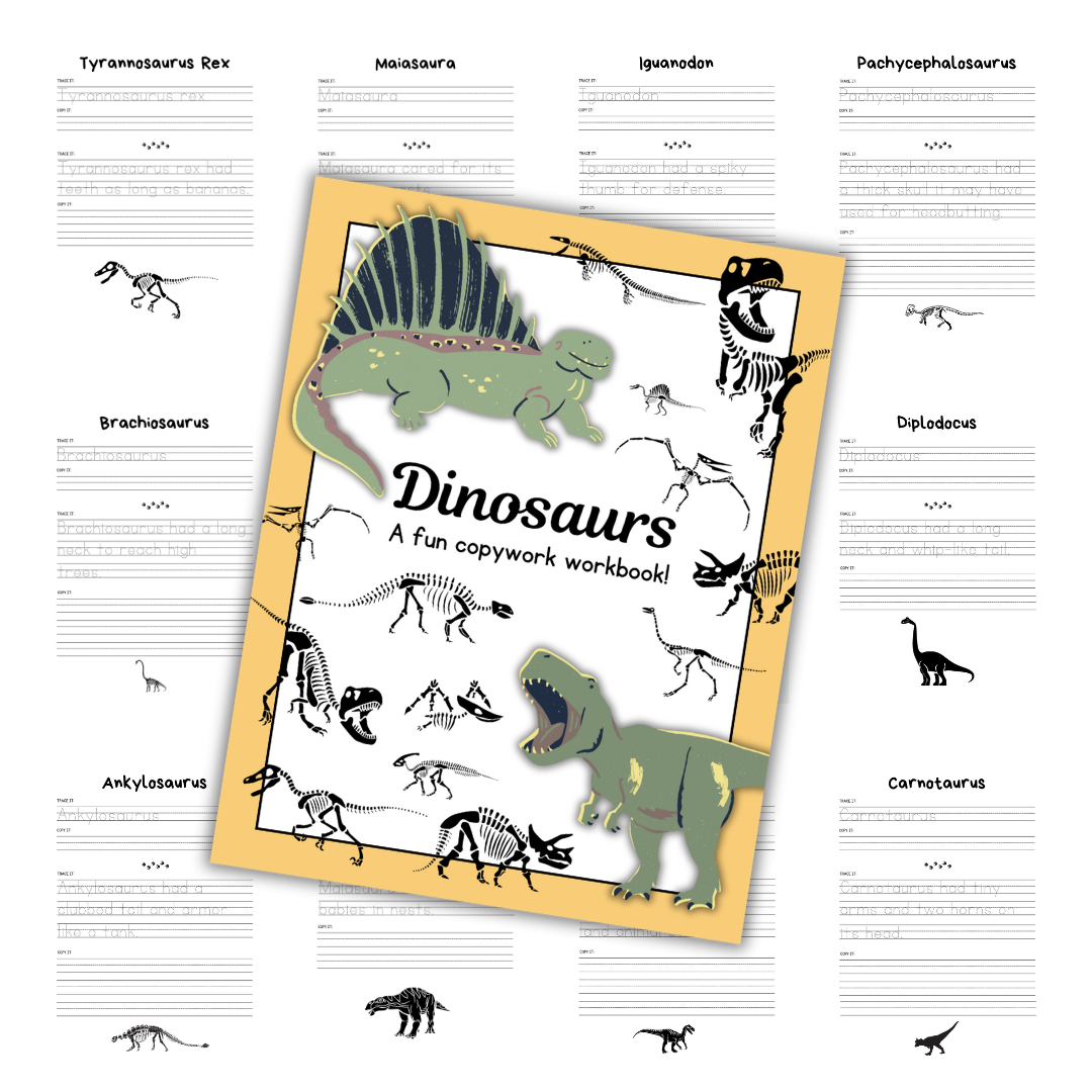 Dino copywork cover