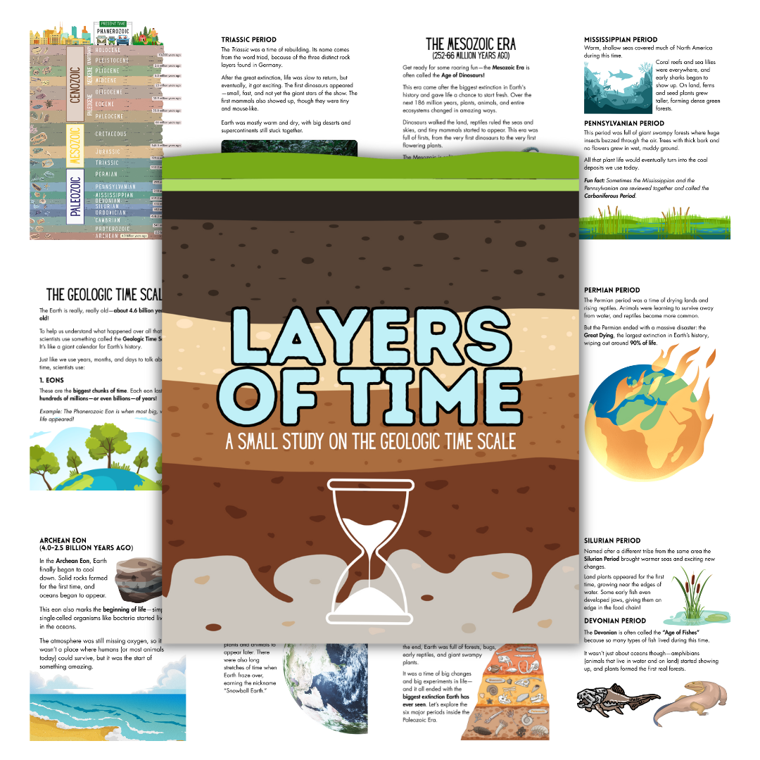 Cover image for layers of time unit study.