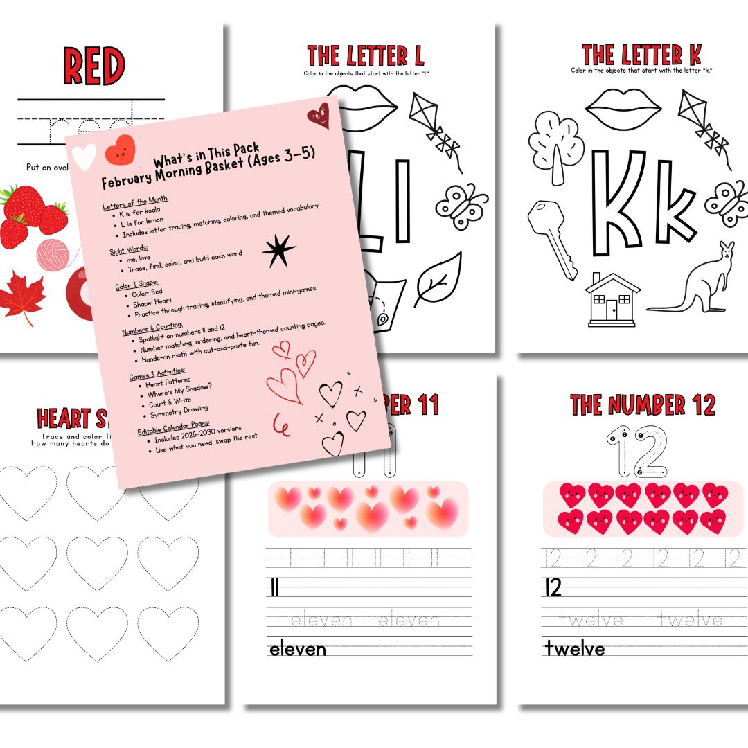 February Preschool Morning Menu - Image 2