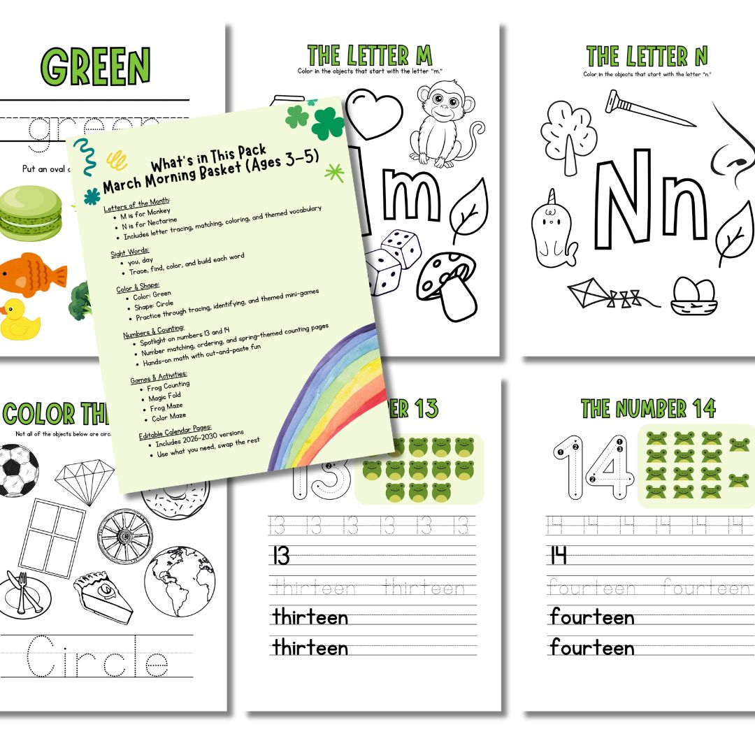March Preschool Morning Menu - Image 4
