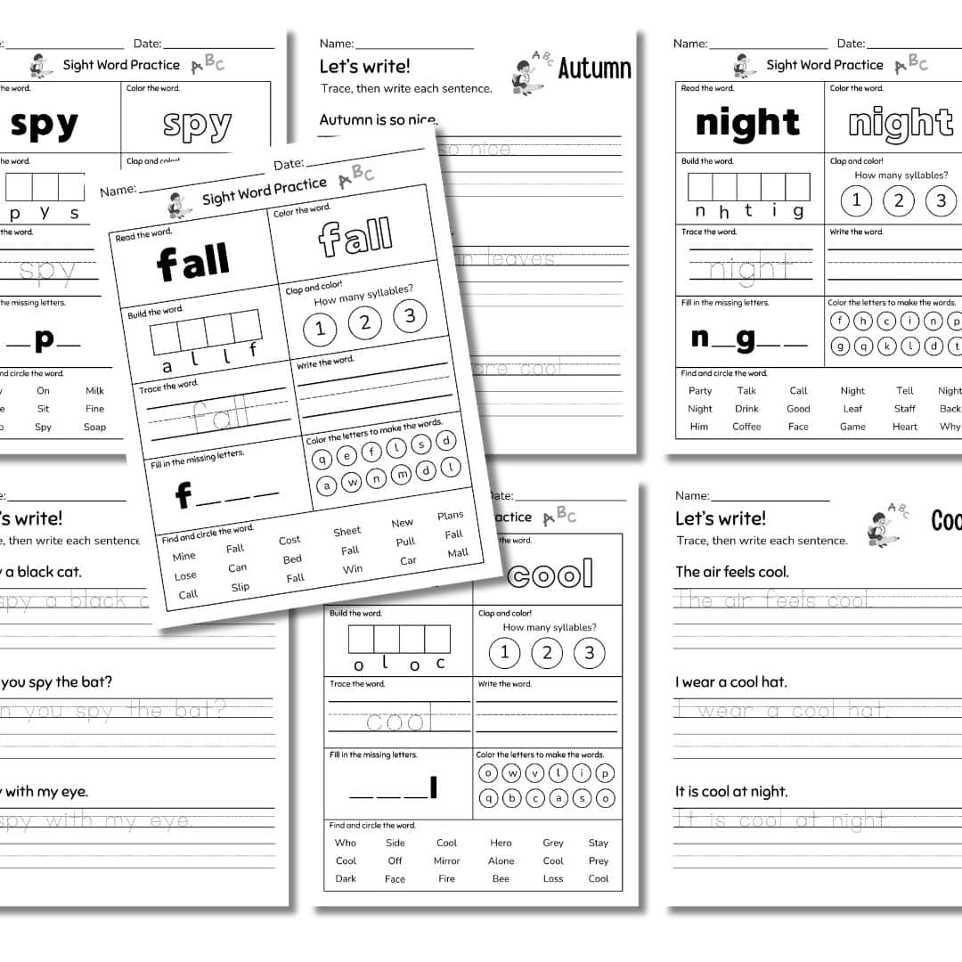 Autumn Sight Words - Image 2