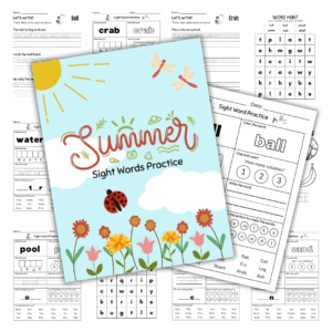 Summer Sight Words Pack