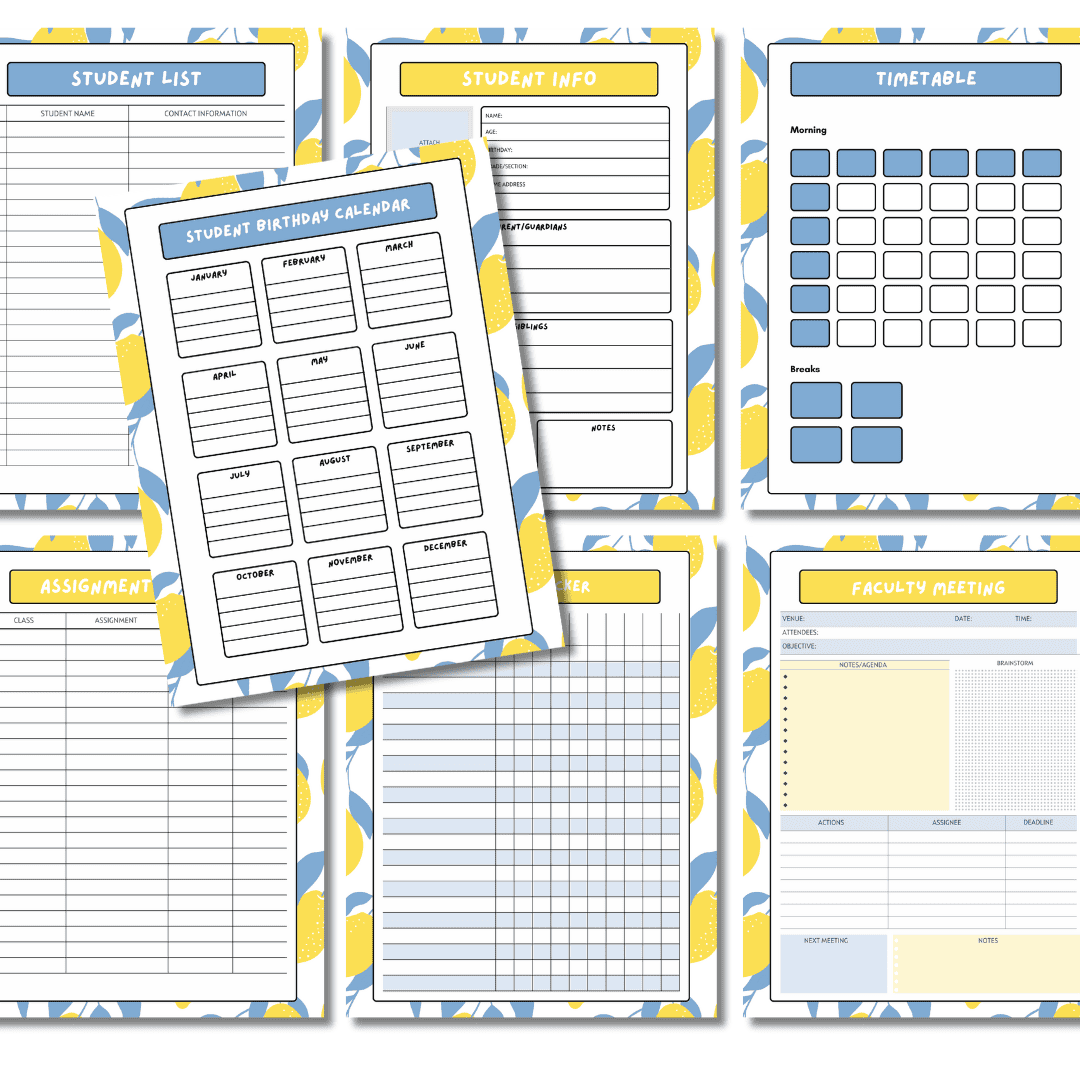 Teacher Planner in Lemon - Image 2